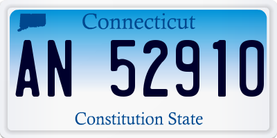 CT license plate AN52910