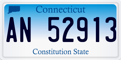 CT license plate AN52913
