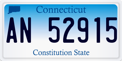 CT license plate AN52915