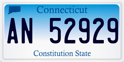 CT license plate AN52929