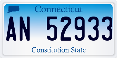 CT license plate AN52933