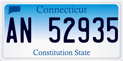 CT license plate AN52935