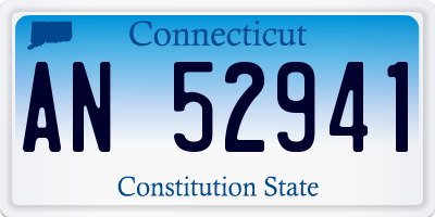 CT license plate AN52941