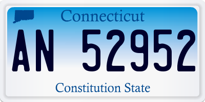 CT license plate AN52952