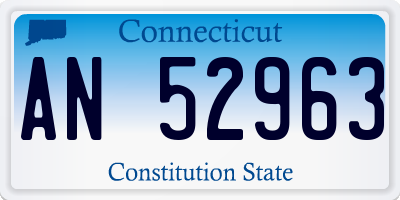 CT license plate AN52963