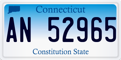 CT license plate AN52965