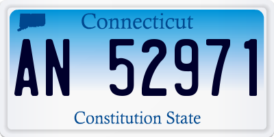 CT license plate AN52971