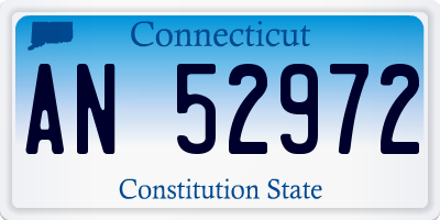 CT license plate AN52972