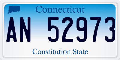 CT license plate AN52973