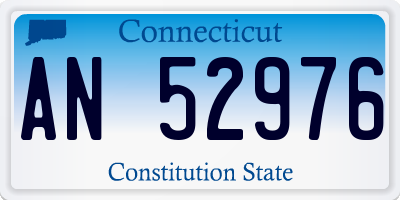 CT license plate AN52976