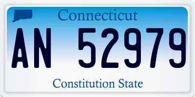 CT license plate AN52979