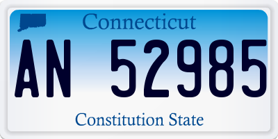 CT license plate AN52985