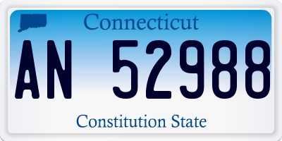 CT license plate AN52988