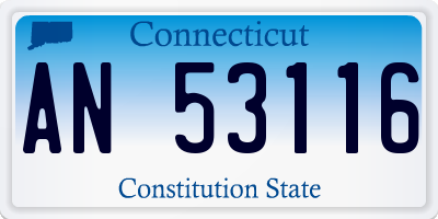 CT license plate AN53116