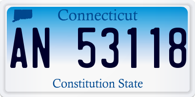 CT license plate AN53118