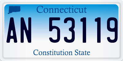CT license plate AN53119