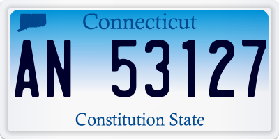 CT license plate AN53127
