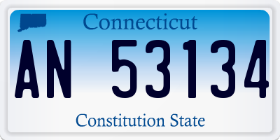 CT license plate AN53134