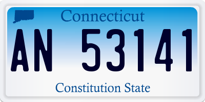 CT license plate AN53141