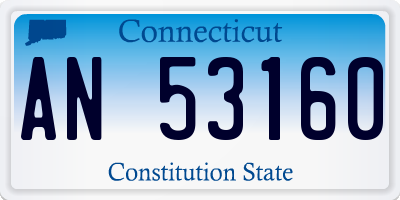 CT license plate AN53160