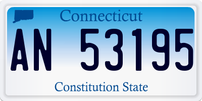CT license plate AN53195