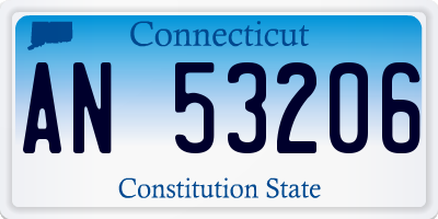 CT license plate AN53206