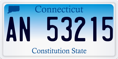 CT license plate AN53215