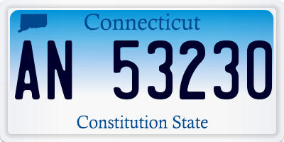 CT license plate AN53230