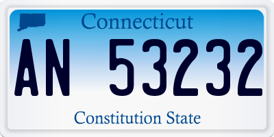 CT license plate AN53232