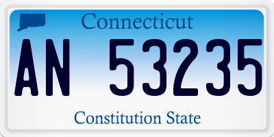 CT license plate AN53235