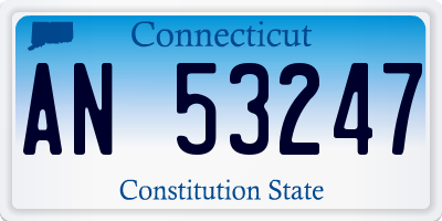 CT license plate AN53247