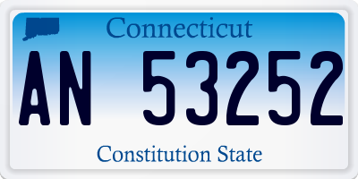 CT license plate AN53252