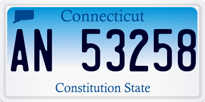 CT license plate AN53258