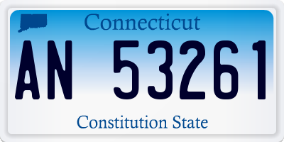 CT license plate AN53261