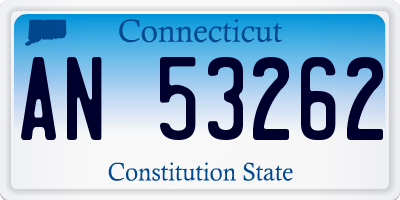 CT license plate AN53262