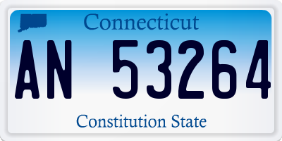 CT license plate AN53264