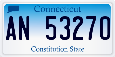 CT license plate AN53270