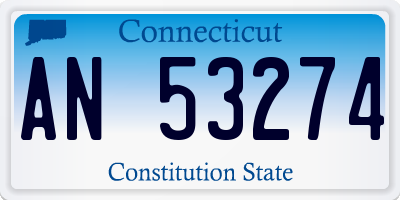 CT license plate AN53274