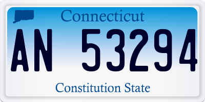 CT license plate AN53294