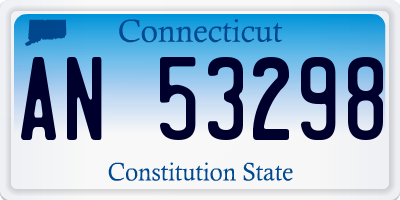 CT license plate AN53298