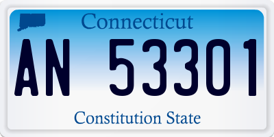 CT license plate AN53301