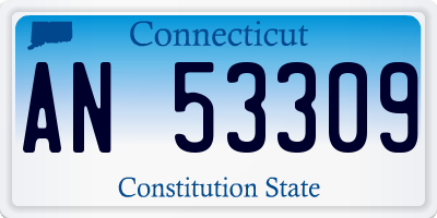 CT license plate AN53309