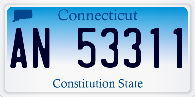 CT license plate AN53311