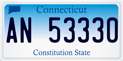 CT license plate AN53330