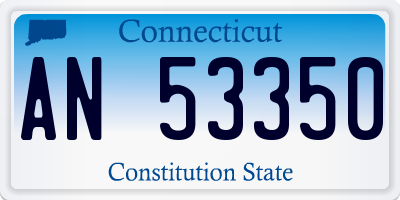 CT license plate AN53350