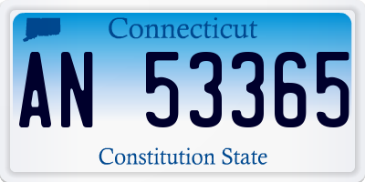 CT license plate AN53365