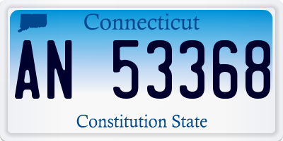CT license plate AN53368