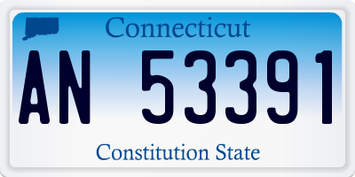 CT license plate AN53391