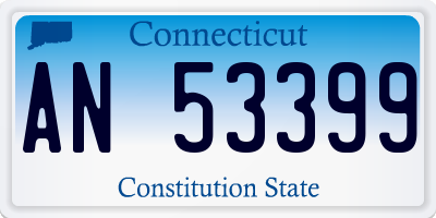 CT license plate AN53399