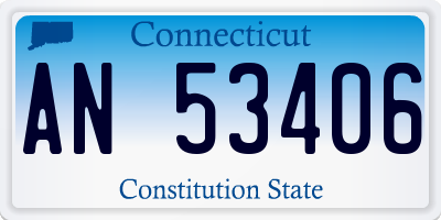 CT license plate AN53406